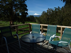 terrasse avec vue de la cabane